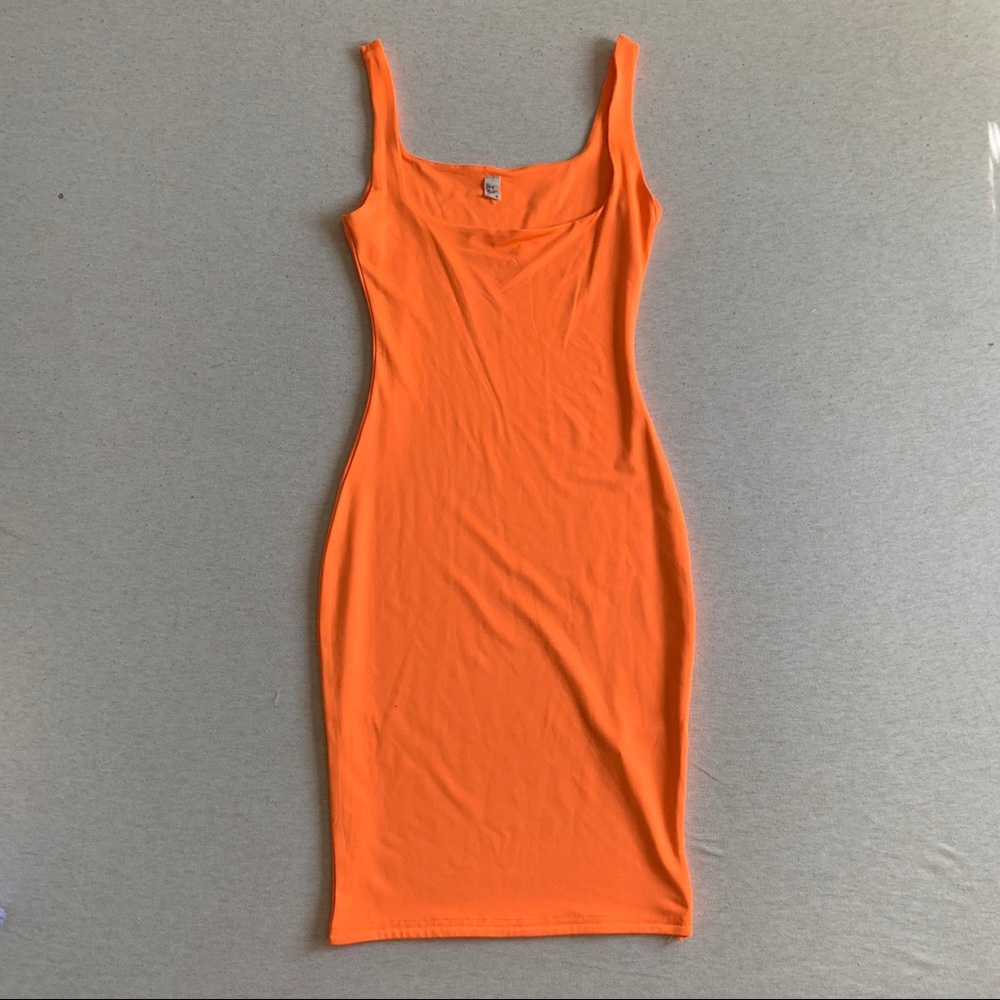 Neon orange dress
